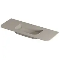 Ink Concept R Fora Wastafel Midden Keramiek - 1 Kraangat - 120x45cm - Mat Creme Cotton - 8718835409746 - Rechthoekig - Wastafels, Meubelwastafels