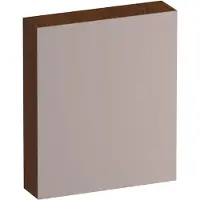 Brauer Impress Spiegelkast 59x70cm Massief Eiken 1 Deur - Linksdraaiend - Lamellen Eiken Bruin - Spiegels, Spiegelkasten - 8720724558145