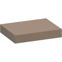Brauer Creek Topblad Vrijhangend 59,6x50cm - MDF - Mat Mokka - Badkamermeubels, Wastafelbladen - 8720724562548