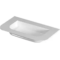 Ink Concept R Fora Wastafel Midden Keramiek - Zonder Kraangat - 80x45cm - Glans Wit - 8718835391331 - Rechthoekig - Wastafels, Meubelwastafels