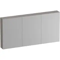 Brauer Impress Deluxe Spiegelkast 139x70cm MFC 3 Deuren Met Indirecte LED Verlichting Binnen/onder - Timber Greige - Spiegels, Spiegelkasten - 8720724558497