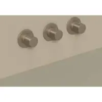 Ivy Aia Nexus Afbouwdeel Inbouwthermostaat Met 2 Stopkranen Symmetry - Geborsteld Nickel PVD - Kranen, Badkranen, Inbouw Badkranen - 8718835403416