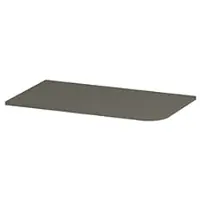 Ink Concept R Topplaat Gelakt Tbv Rechts Afgeronde Onderkast - 80x45cm - Mat Beton Groen - Badkamermeubels, Wastafelbladen - 8718835407971