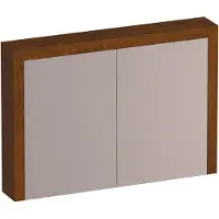 Brauer Rise Spiegelkast 99x70cm Massief Eiken 2 Deuren - Lamellen Eiken Bruin - Spiegels, Spiegelkasten - 8720724559760