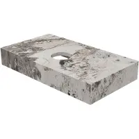 Ink Blocq Fonteinplateau 40x22cm Keramische Slab - Met Uitsparing - Island Glossy - 8718835384289 - Wastafels, Fonteinen, Topbladen