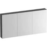 Brauer Impress Deluxe Spiegelkast 139x70cm MFC 3 Deuren Met Indirecte LED Verlichting Binnen/onder - Timber Grey - Spiegels, Spiegelkasten - 8720724558558