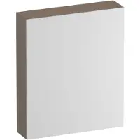 Brauer Impress Deluxe Spiegelkast 59x70cm MDF 1 Deur Met Indirecte LED Verlichting Binnen/onder - Linksdraaiend - Mat Mokka - Spiegels, Spiegelkasten - 8720724558329