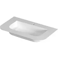 Ink Concept R Fora Wastafel Midden Keramiek - 1 Kraangat - 80x45cm - Mat Wit - 8718835391447 - Rechthoekig - Wastafels, Meubelwastafels