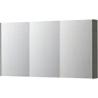 Ink Concept R SPK2 Spiegelkast 3 Deuren - 140x74cm - Mat Beton Groen - Spiegels, Spiegelkasten - 8718835663209