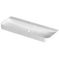 Ink Concept R Duomo Wastafel Centraal Polystone - Zonder Kraangat - 120x45cm - Mat Wit - 8718835405564 - Rechthoekig - Wastafels, Meubelwastafels