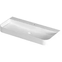 Ink Concept R Duomo Wastafel Centraal Polystone - 1 Kraangaten - 100x45cm - Mat Wit - 8718835405540 - Rechthoekig - Wastafels, Meubelwastafels