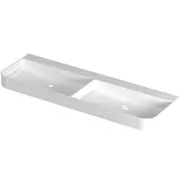 Ink Concept R Duomo Wastafel Dubbel Polystone - Zonder Kraangat - 140x45cm - Mat Wit - 8718835405618 - Rechthoekig - Wastafels, Meubelwastafels
