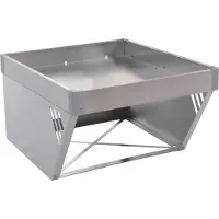 MCW Garage voor robotmaaiers met plantenbak -P41, metalen overkapping voor grasmaaiers 40x60x70 cm ~ roestvrij staal