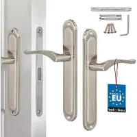 KOTARBAU - Klassieke Deurgreep - Lange Sierplaat - Zonder Gat - Satin Finish