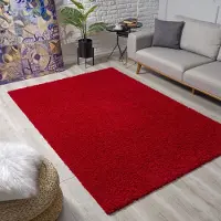 Muratap Loca shaggy vloerkleed – modern uni effen – hoogpolig & zacht- 200x200 cm