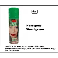 Goodmark Haarverf /haarspray groen 125 ml - wood groen - Festival thema feest party verjaardag carnaval