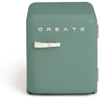 Create - Koelkast in retrostijl - Sage - Handvat Marmer - FRIDGE RETRO 48L