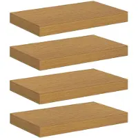 vidaXL Wandplank 4 st Beige 40 x 23,5 x 3,8 cm Bewerkt hout