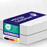 Mister sandman Matras 140 x 200 cm - Hoogte 21cm - Pocketvering matras met 7 zones - Ergonomisch – Stevig - Hypoallergeen