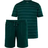 JP 1880 Pyjama kort groen / wit