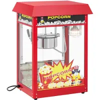 Royal Catering Popcornmachine - 1500 W - 5 kg/u - rood -