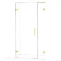 Maxaro Diamond Douchedeur | 105 cm Lichtgoud Helder glas Draaideur