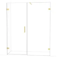 Maxaro Diamond Douchedeur | 165 cm Lichtgoud Helder glas Draaideur