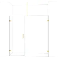 Maxaro Diamond Douchedeur | 195 cm Lichtgoud Helder glas Draaideur
