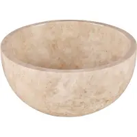 Differnz LODI Waskom - 38cm - gepolijst natuursteen - beige