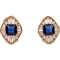 NAEMI Oorbellen navy / goud / transparant