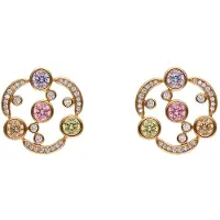 NAEMI Oorbellen geel / goud / lila / rosa