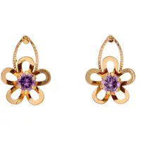 NAEMI Oorbellen goud / lila