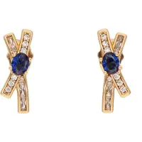 NAEMI Oorbellen navy / goud