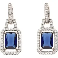 Faina Oorbellen navy / zilver