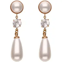 Gaya Oorbellen goud / wit