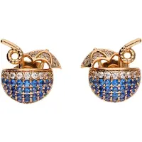 NAEMI Oorbellen navy / goud