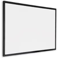 Ivol Whiteboard met zwart frame - Emaille - Magnetisch - 60x120 cm