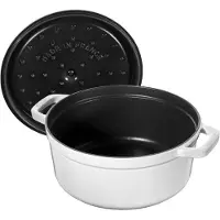 Staub Gietijzeren Braadpan Wit Ø26cm / 5.25L 'La Cocotte'