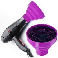LONGZIMING -Opvouwbare Siliconen Föhn Diffuser – Hittebestendige Haardroger Opzetstuk voor Krullen, Volume & Glans – Lichtgewicht, Verstelbaar en Makkelijk Schoon te Maken voor Thuis & Kapperszaak
