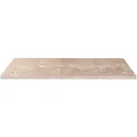 Saniclass Travertine Topblad - 120x46cm - 2 kraangaten - 2 sifon-uitsparingen - gemeleerd natuursteen