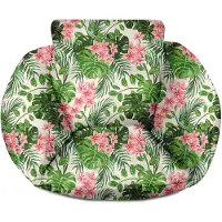 Ferocity - Schommelkussen - Polyrotan schommelhoes - Voor een hangende tuincocon - Standaardmaat - Polyester - Palm Hel
