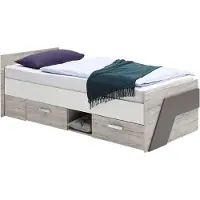 Fd Furniture Kajuitbed Nona 90x200cm in zand eiken