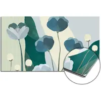 KitchenArt - Blue Whispers Spatscherm - 70x30 cm - Spatscherm Achterwand Keuken - Spatwand Keuken