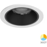 Braytron - LED inbouwlamp - 20W - Aanpasbare Kleur CCT - 2200 Lumen - Rond - Mat Wit - Buiten Diameter 110 mm