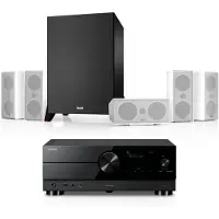 Teufel CONSONO 35 + Yamaha RX-A2A "5.1-Set" Home cinema Zwart/wit