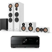 Teufel ULTIMA 40 Surround + Yamaha RX-A2A "5.1-Set" Home cinema Wit