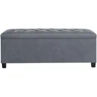 Songmics Opbergpoef – Bankje met poten – 40 x 110 x 40 cm – Grijs