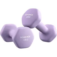 Songmics Hexagon dumbbells voor thuis met neopreen coating, Koningspaars / 2 x 2 kg