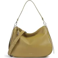 Coccinelle Leren schoudertas Nory Handbag Grained Leather Seagrass kaki