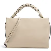 Coccinelle Leren handtas schoudertas Boheme Grana Double Hand Bag Sandshell / Seagrass beige